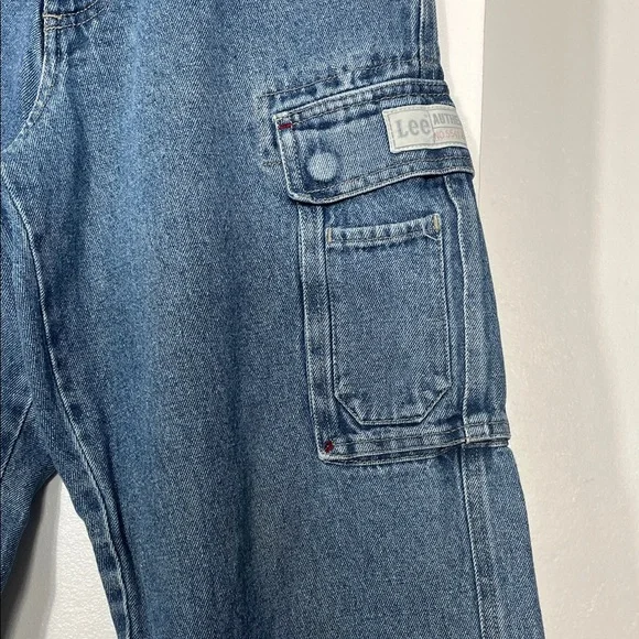 VINTAGE Lee Denim Cargo Pants - Picture 4 of 11